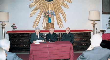 S.E. il Gran Commendatore dell'Ordine di Malta Bal Fr Ludwig Hoffmann,S.E.R. Mons. Angelo Acerbi, Fr Giovanni Scarabelli
