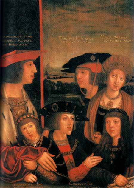 Bernhard Strigel. La famiglia dell'Imperatore Massimiliano I (c.1512).